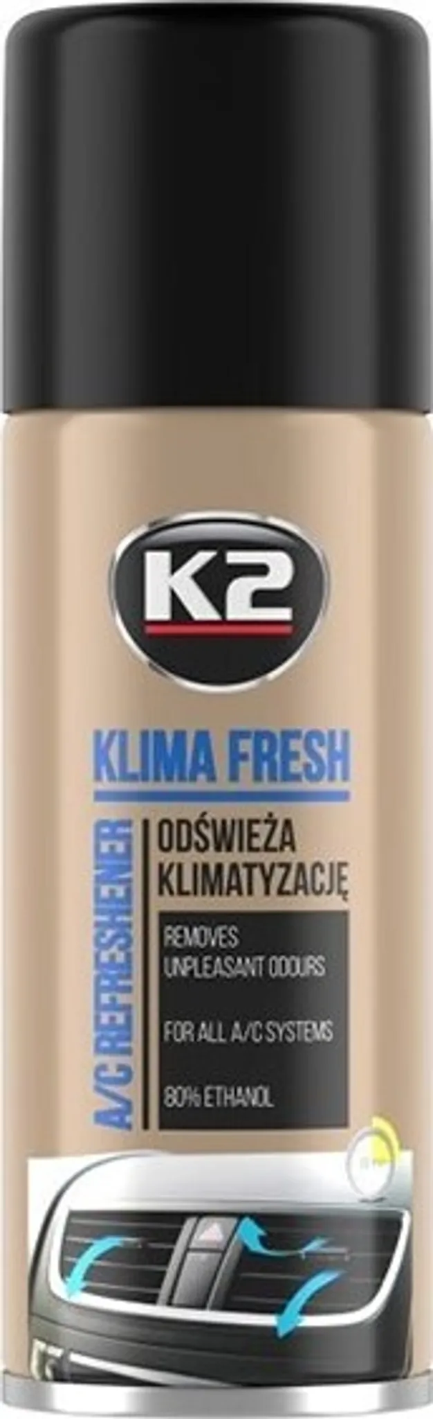 Image supplémentaire 2 de Nettoyant Climatisation K2 KLIMA FRESH - Purificateur d'Air & Anti-Odeurs Tunis