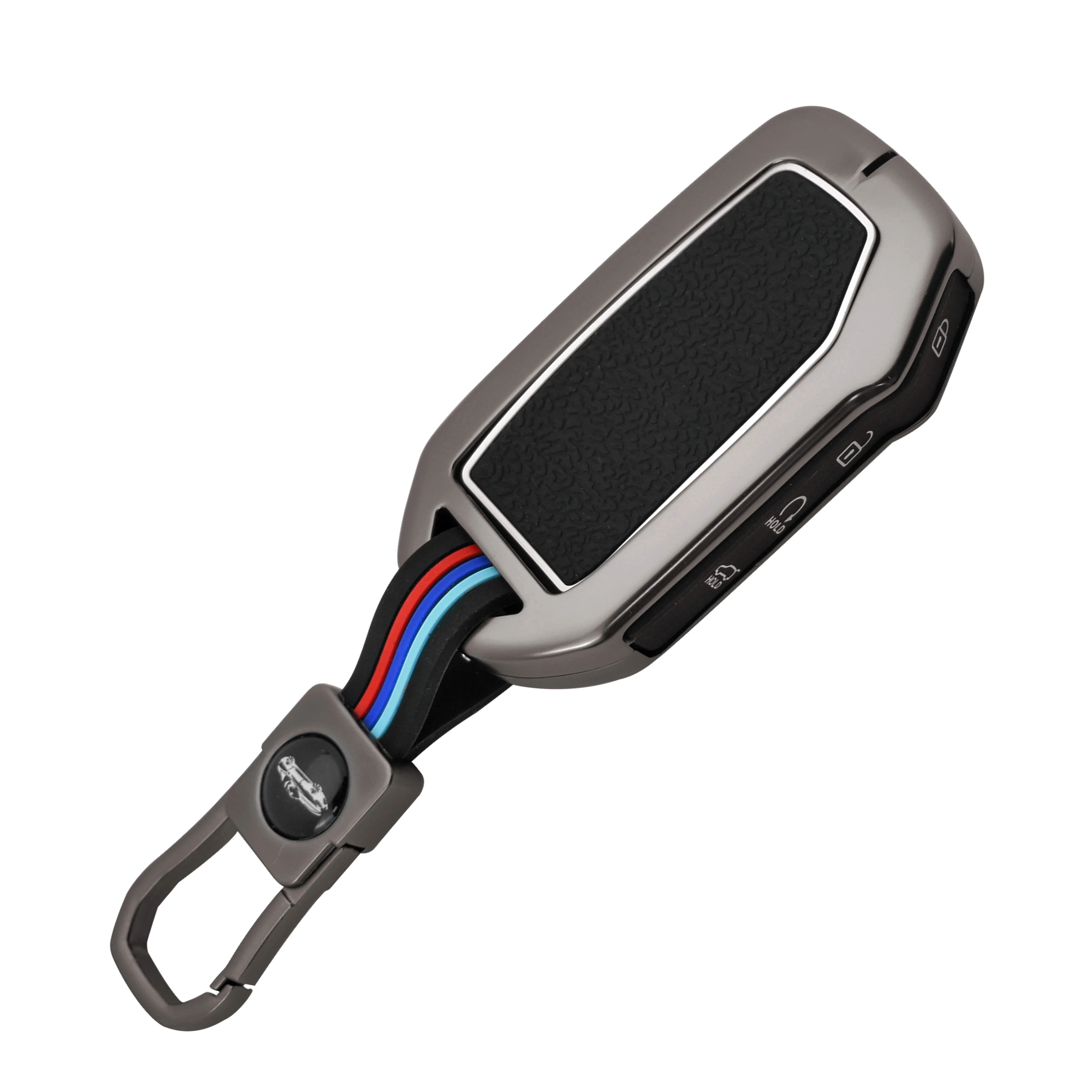 Image supplémentaire 2 de Coque de Clé Kia Smart Key Premium - Métal & Cuir avec Porte-Clé Tunis