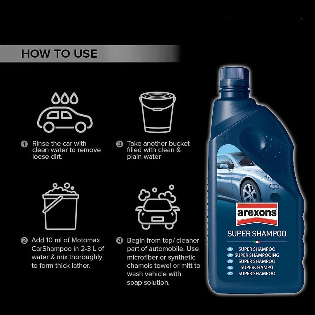 Image supplémentaire 1 de Arexons Super Shampoo : Le Nettoyant Carrosserie Haute Performance pour votre voiture à Tunis.​