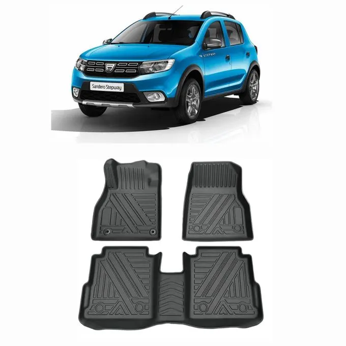 Image supplémentaire 1 de Tapis de Sol 7D Sur Mesure pour Dacia Sandero Stepway - Protection Intégrale TPE Premium - Prix Tunisie
