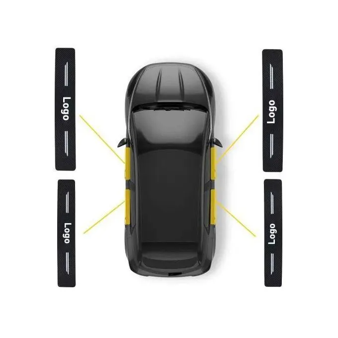Image supplémentaire 1 de Kit de 4 Protections de Seuil de Porte Renault – Effet Fibre de Carbone Anti-Rayures