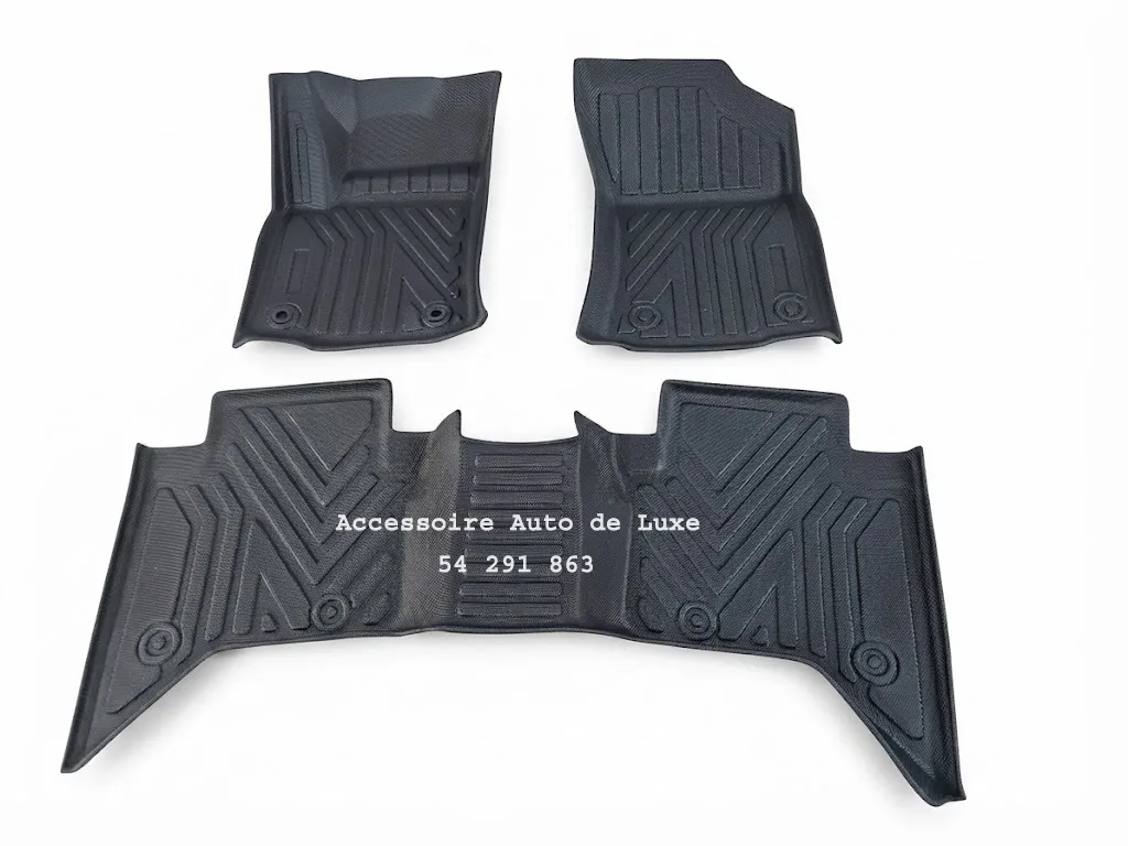 Image supplémentaire 1 de Tapis de Sol 7D Sur Mesure pour Toyota Hilux Revo (2018+) - Protection Intégrale TPE Premium - Prix Tunisie