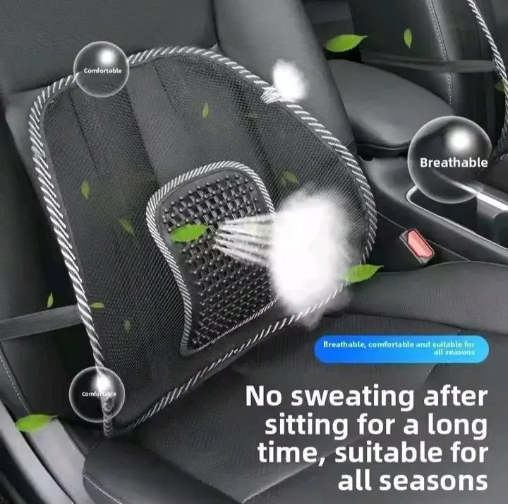 Image supplémentaire 2 de Dossier Support Lombaire Ergonomique pour Voiture – Maille Respirante & Anti-Transpiration – Confort Dos Longs Trajets – Prix Tunisie