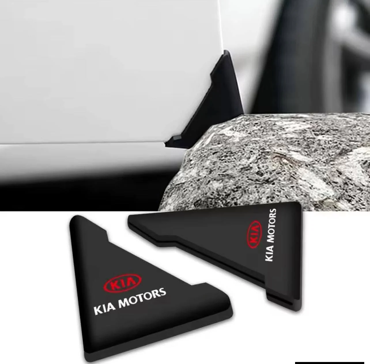 Image supplémentaire 3 de Lot de 2 Protections d'Angle de Portière en Silicone - Spécial Kia Motors - Anti-Choc & Anti-Rayures