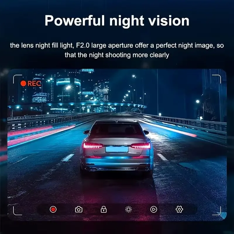 Image supplémentaire 1 de Caméra de Tableau de Bord 10 Pouces avec Écran Tactile IPS – Dashcam FHD 1080P Avant et Arrière