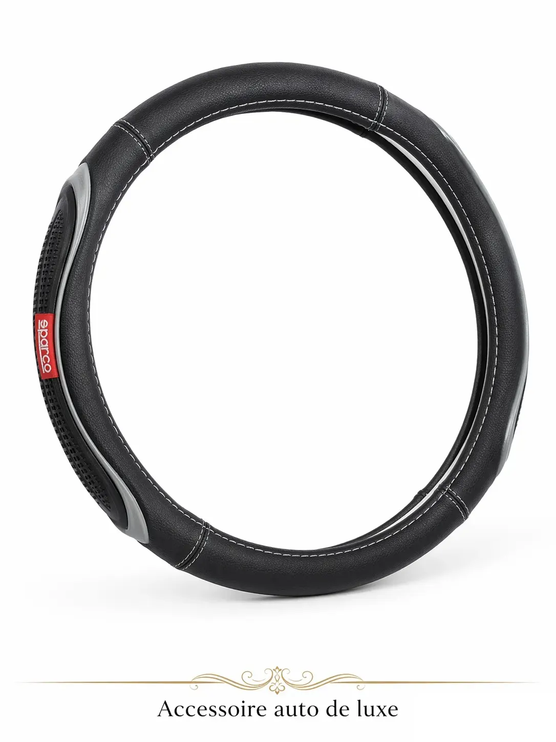 Image supplémentaire 1 de Couvre-Volant Sparco Premium - Cuir Antidérapant & Design Ergonomique | Accessoires Auto Tunisie