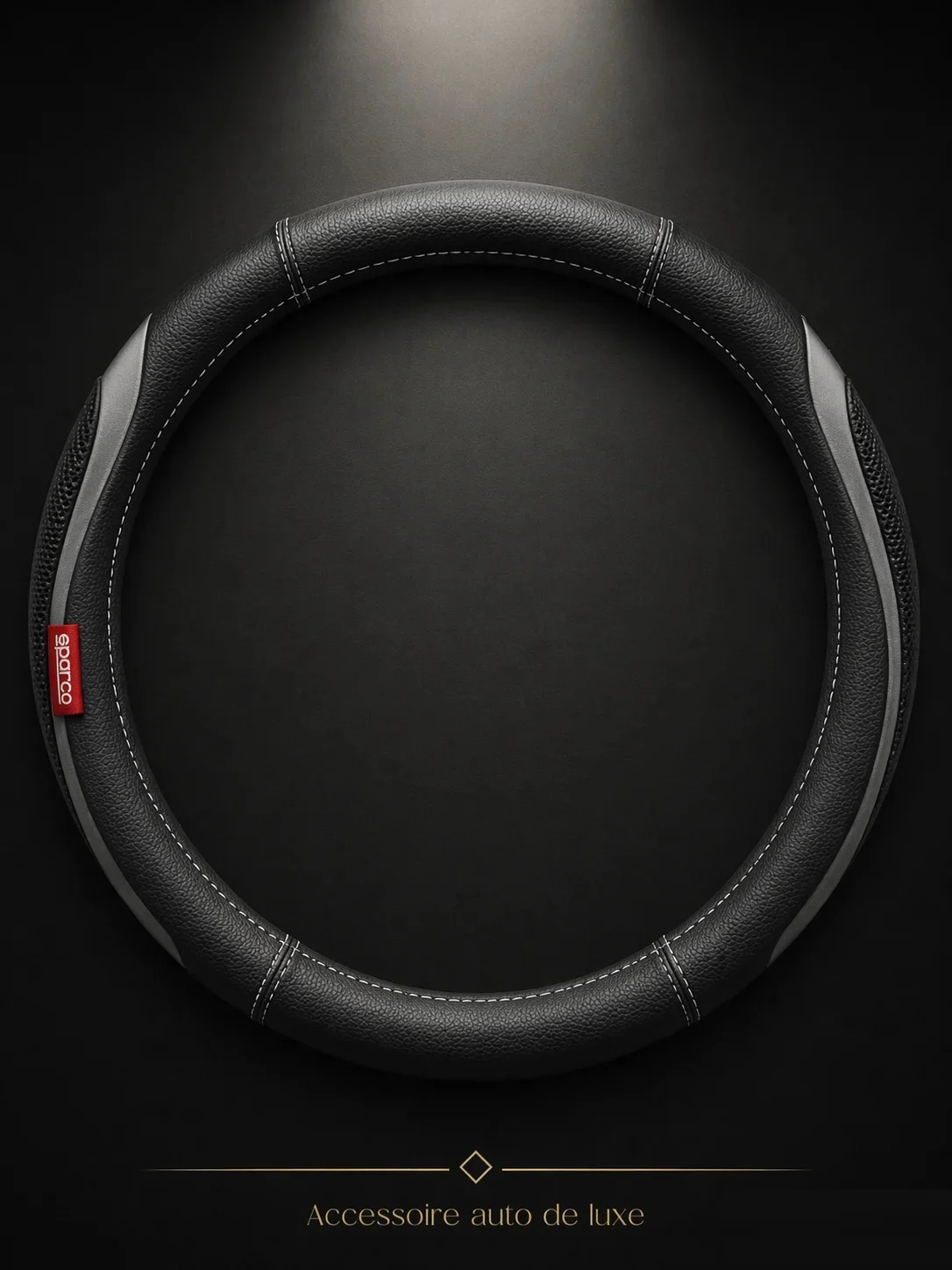 Image supplémentaire 2 de Couvre-Volant Sparco Premium - Cuir Antidérapant & Design Ergonomique | Accessoires Auto Tunisie