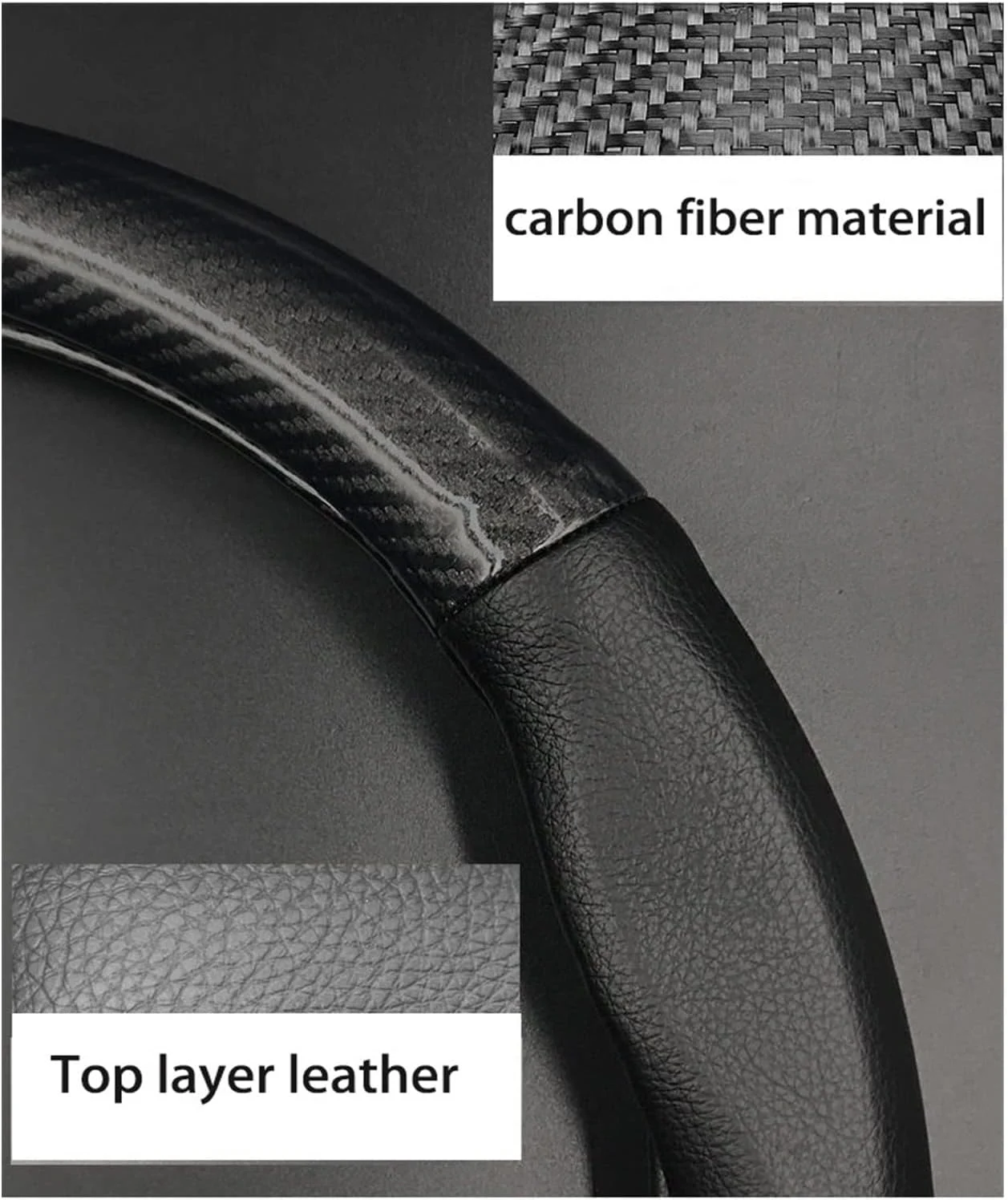 Image supplémentaire 2 de Couvre-Volant Sport Type D (Méplat) - Carbone & Cuir Perforé Rouge | Accessoires Auto Tunisie
