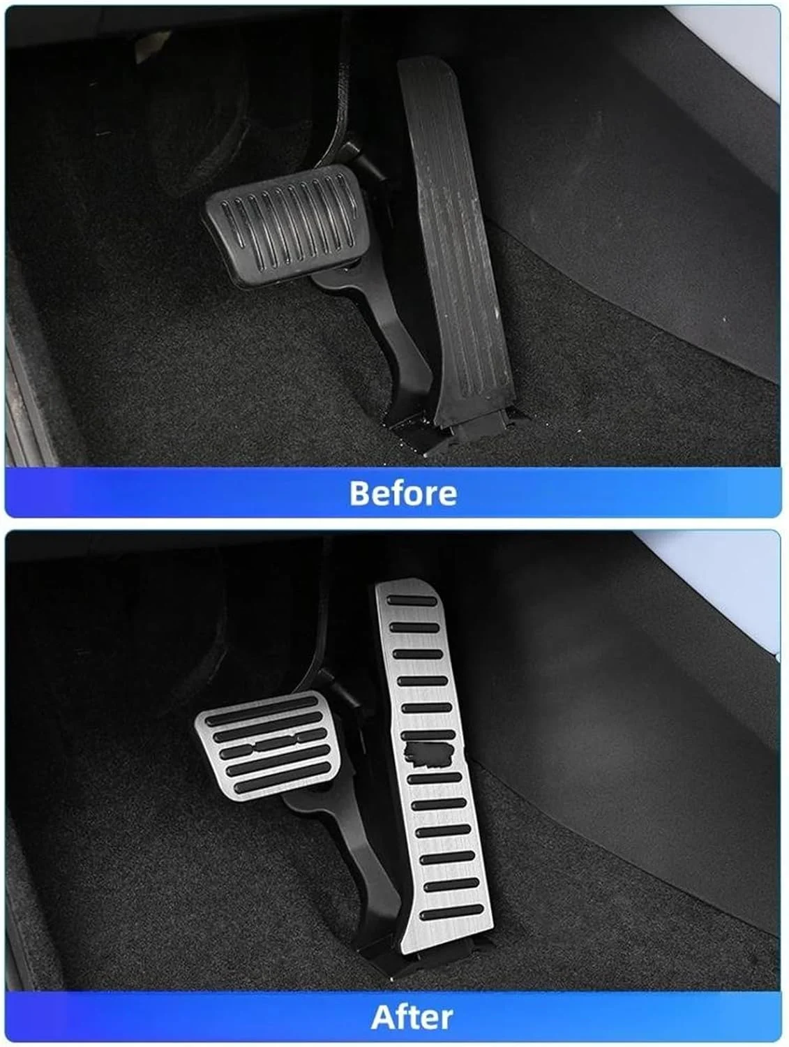 Image supplémentaire 1 de Kit Pédales Sport Inox & Repose-pied pour BMW F10, F20, F30, G20 – Performance & Style M – Tunisie