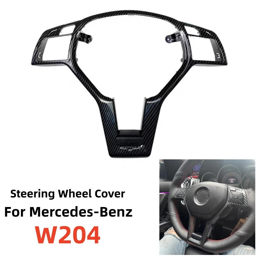 Image supplémentaire 4 de Cache Volant Sport Look Carbone pour Mercedes-Benz W204, W212, W176 (2012-2014) – Finition AMG & Style – Tunisie