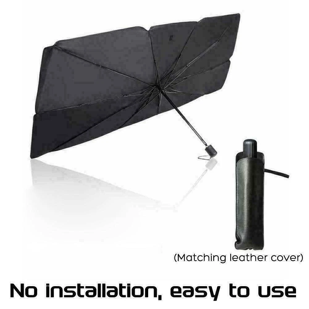 Image supplémentaire 1 de Parasol de Pare-brise Rétractable Universel – Protection UV & Chaleur – Format Parapluie Compact – Tunisie