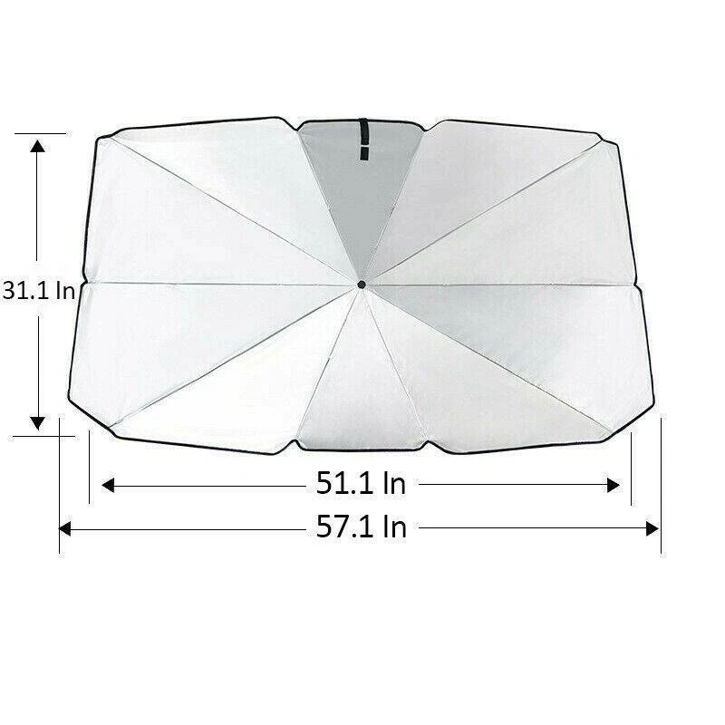 Image supplémentaire 4 de Parasol de Pare-brise Rétractable Universel – Protection UV & Chaleur – Format Parapluie Compact – Tunisie