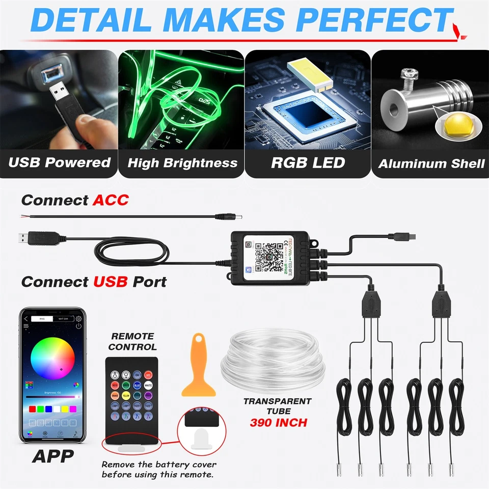Image supplémentaire 3 de Kit Ambiance LED 6-en-1 Premium – 16 Millions de Couleurs & Contrôle via App – Prix Tunisie