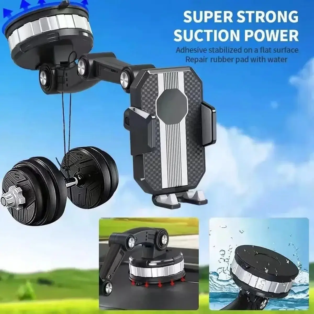 Image supplémentaire 3 de Support Téléphone Voiture à Ventouse Articulé 360°