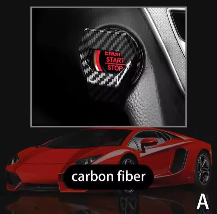 Couvercle de Protection Bouton Start/Stop Voiture – Effet Carbone Sport – Protection Anti-Rayures & Design Premium – Prix Tunisie