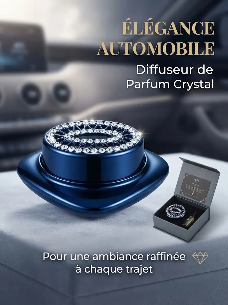 Parfum de Voiture avec Cristaux – Diffuseur Élégant pour Tableau de Bord