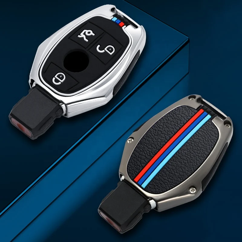Coque de Clé Métallique de Luxe pour Mercedes-Benz | Accessoires Auto Tunisie