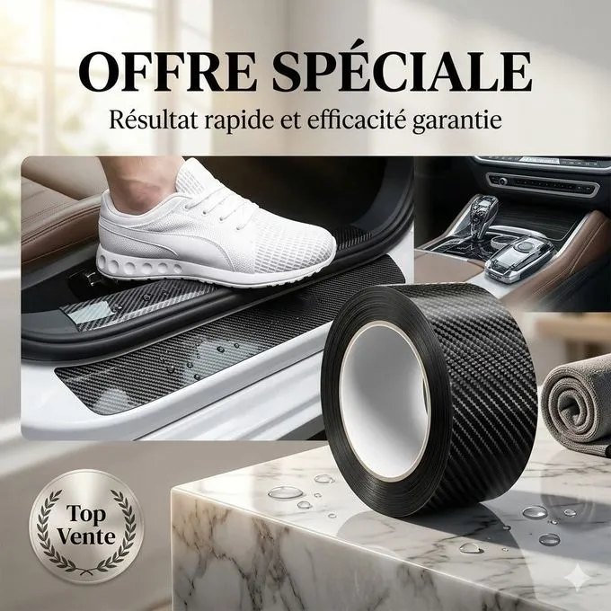 Protection de Seuil de Porte Effet Carbone 5m