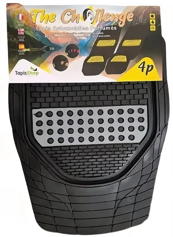 Jeu de 4 Tapis de Voiture Parfumés "The Challenge" - Universel 5 Places & Antidérapant | Accessoires Auto Tunisie