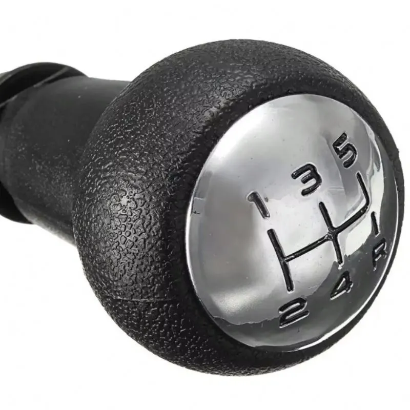 Pommeau de Levier de Vitesse Universel Sport (5 & 6 Vitesses) – Finition Chrome & Cuir – Tunisie