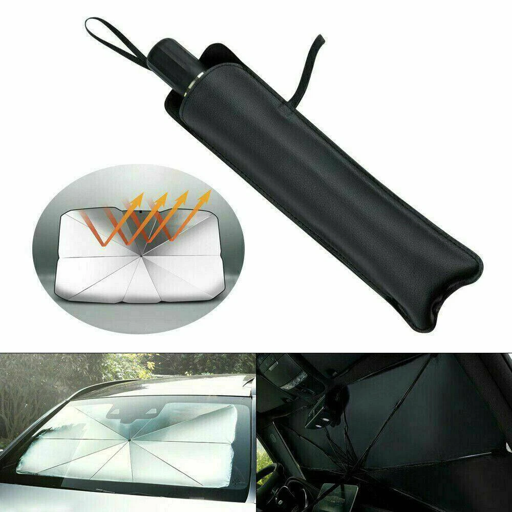 Parasol de Pare-brise Rétractable Universel – Protection UV & Chaleur – Format Parapluie Compact – Tunisie