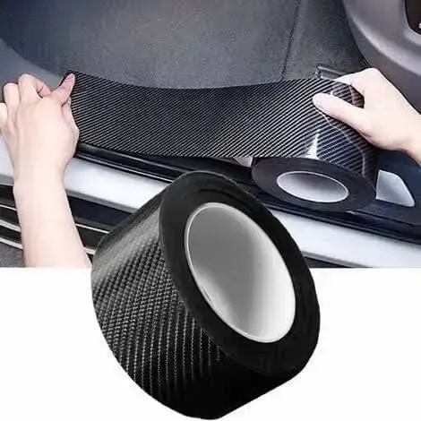 Protection de Seuil de Porte Effet Carbone 10m 