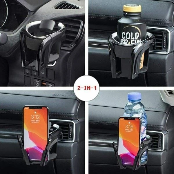   Support Gobelet et Téléphone 2-en-1 : L'Accessoire Indispensable pour votre Voiture à Tunis.​