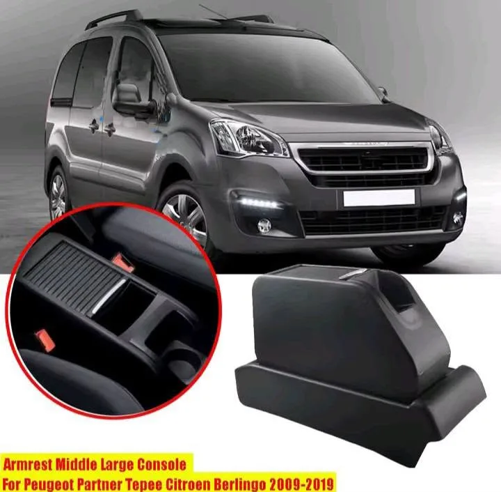 Accoudoir Console Centrale Large pour Peugeot Partner Tepee & Citroën Berlingo (2009-2019) – Grand Espace de Rangement – Prix Tunisie