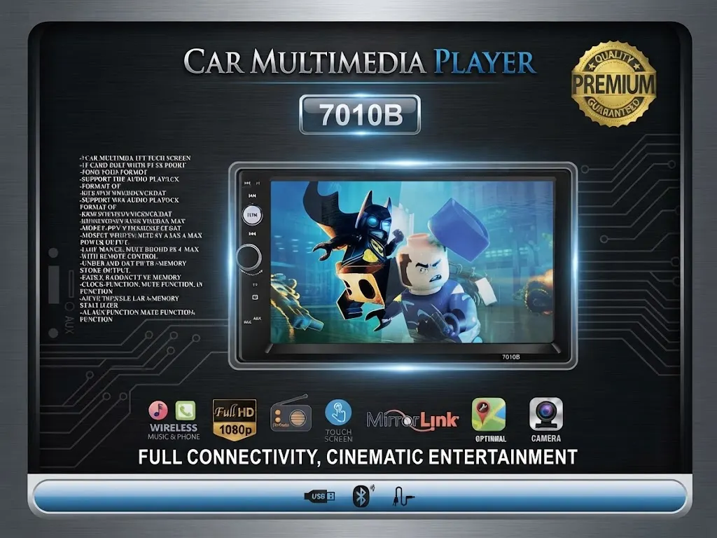 Lecteur Multimédia Android pour Voiture – Système 7.1 ou 8.0, Écran Tactile et Navigation GPS