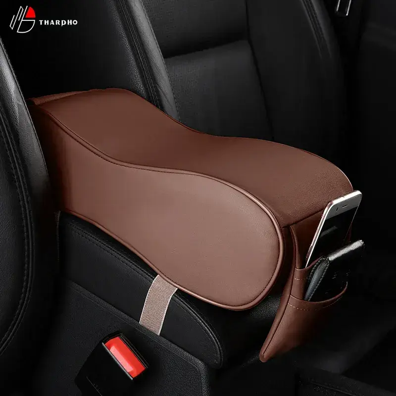 marron - Coussin d'Accoudoir Central Ergonomique : Le confort premium pour vos longs trajets à Tunis.​