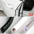 gris  - Bande de Protection Portière Voiture 5M - Joint d'Étanchéité Anti-Collision en Caoutchouc - Prix Tunisie