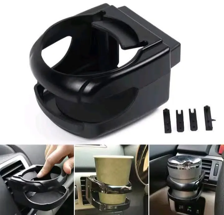 noir - Porte-Gobelet de Voiture pour Grille d'Aération – Support Boisson Universel & Ajustable – Design Moderne & Plusieurs Couleurs – Prix Tunisie