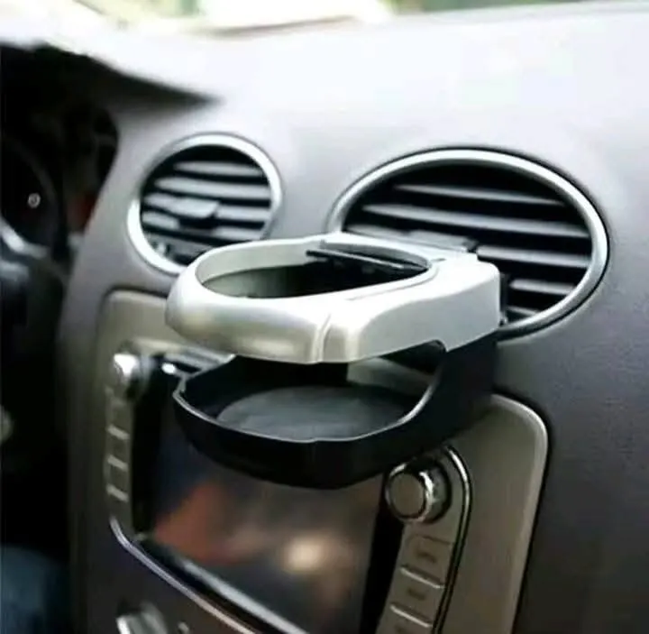 gris  - Porte-Gobelet de Voiture pour Grille d'Aération – Support Boisson Universel & Ajustable – Design Moderne & Plusieurs Couleurs – Prix Tunisie
